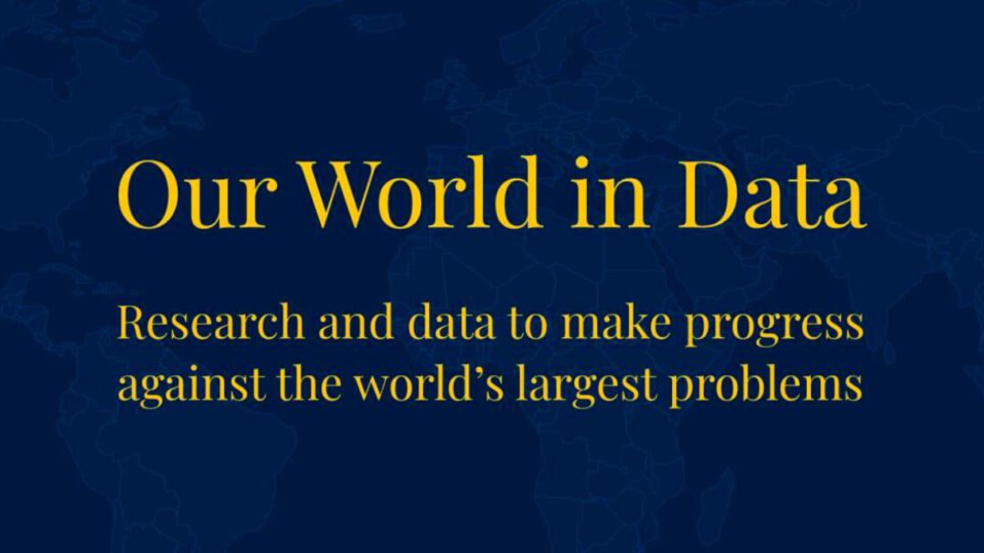 Our World in data